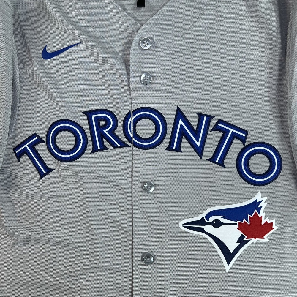 Toronto Blue Jays Nike Baseball Jersey Mens Small Dri Fit Stitched Gray NWOT - Picture 4 of 8